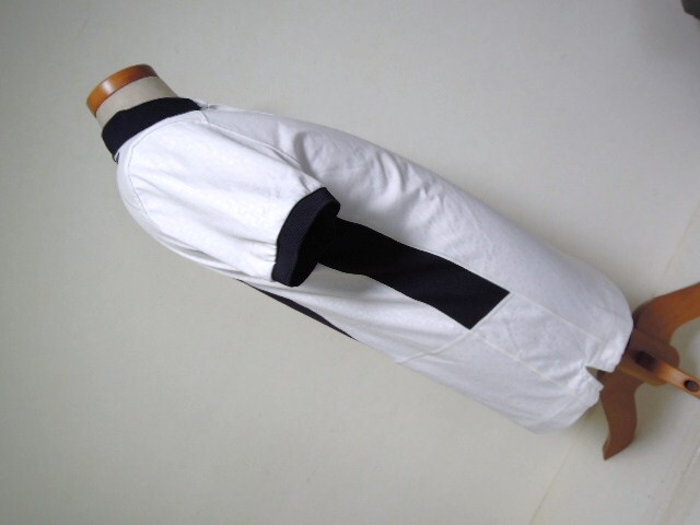 リンドバーグ●バックロゴ●ホワイト×ブラック●襟付●半袖●ウエアー●M/スリムフィット●㈱グリップインターナショナル●正規品●美品_画像5