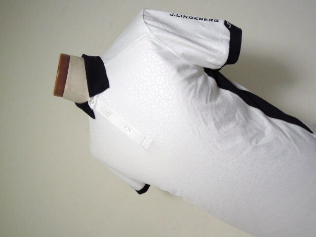 リンドバーグ●バックロゴ●ホワイト×ブラック●襟付●半袖●ウエアー●M/スリムフィット●㈱グリップインターナショナル●正規品●美品_画像1