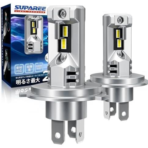 サイズ: H4 『業界最ちっちゃ！』SUPAREE H4 LED ヘッドライト 車検対応 爆光 Hi/Lo 14000lm 20W*2 6500K ハロゲンより小さい 高光効CSPチ_画像2