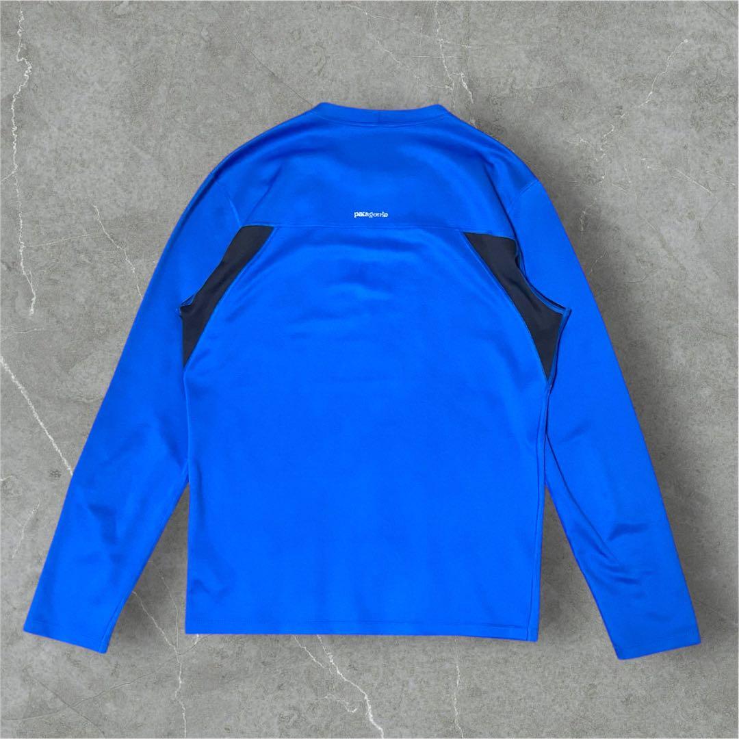 【人気】patagonia 長袖カットソー ブルー size:S アンダーシャツ パタゴニア スポーツウェア ロングスリーブ ロンT Tシャツ アウトドア_画像3