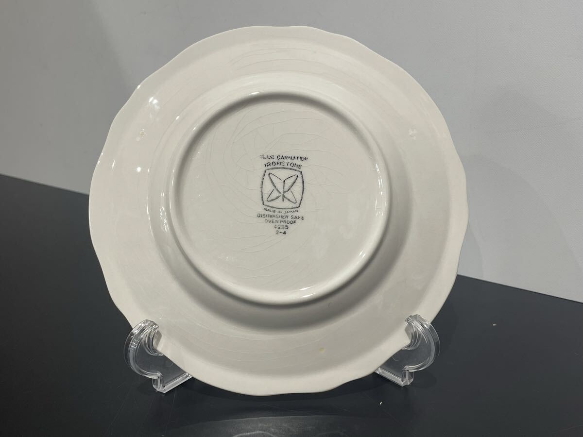 NIKKO ニッコー BLUE CARNATION IRONSTONE ブルーカーネーション プレ－ト 大皿 小皿 陶器 インテリア 皿_画像3