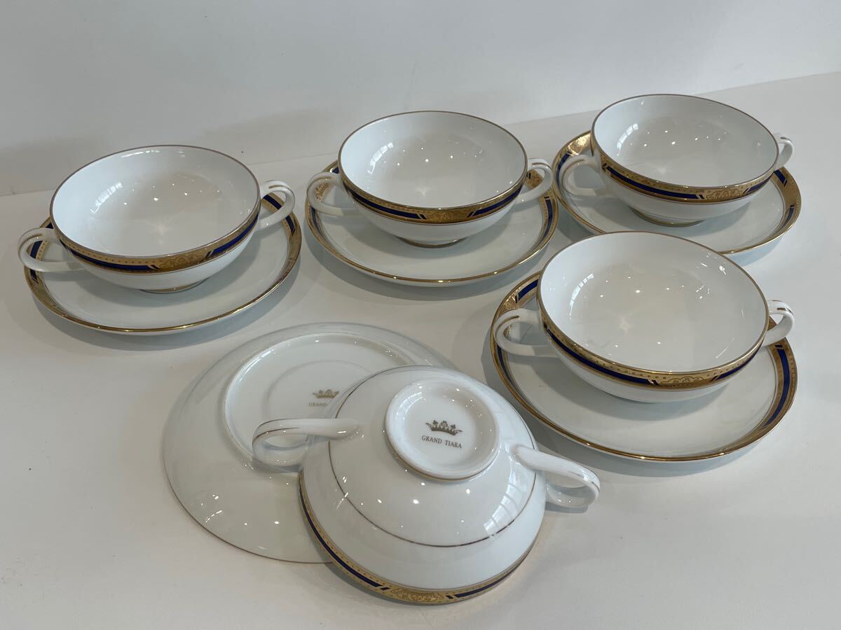 Grand TIARA グランドティアラ スープカップ&ソーサー 5客セット_画像5