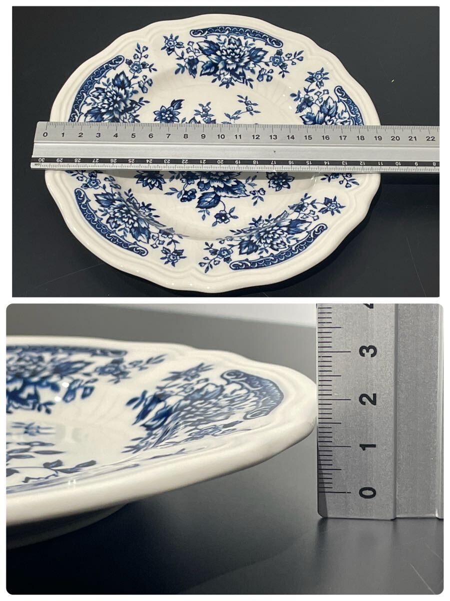 NIKKO ニッコー BLUE CARNATION IRONSTONE ブルーカーネーション プレ－ト 大皿 小皿 陶器 インテリア 皿_画像8