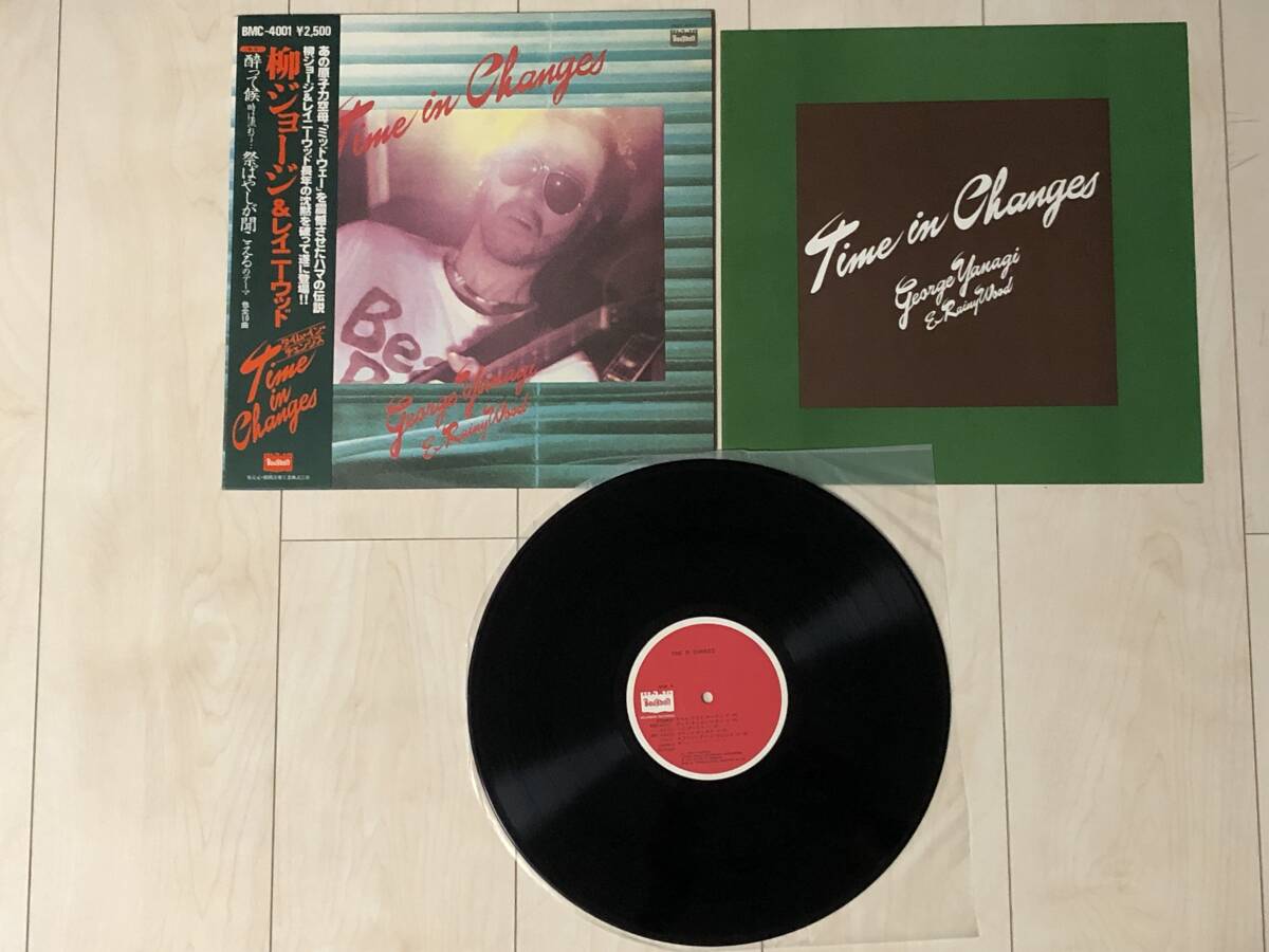 [LP] 柳ジョージ＆レイニーウッド / Time In Changes ☆ 和モノ・メロウ・グルーヴ「祭ばやしが聞こえるのテーマ」収録、帯付き、BMC-4001_画像3