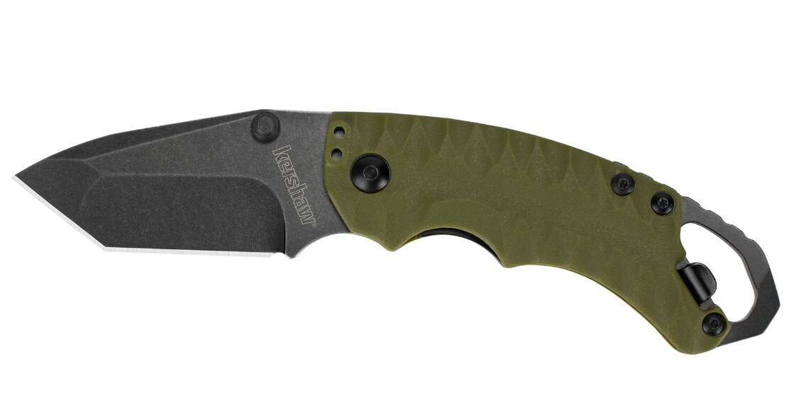 Kershaw Shuffle II - Tanto, Olive, BlackWash Model 8750TOLBW カーショー シャッフル ２ タントー ブラックウォッシュ ODグリーン_画像3