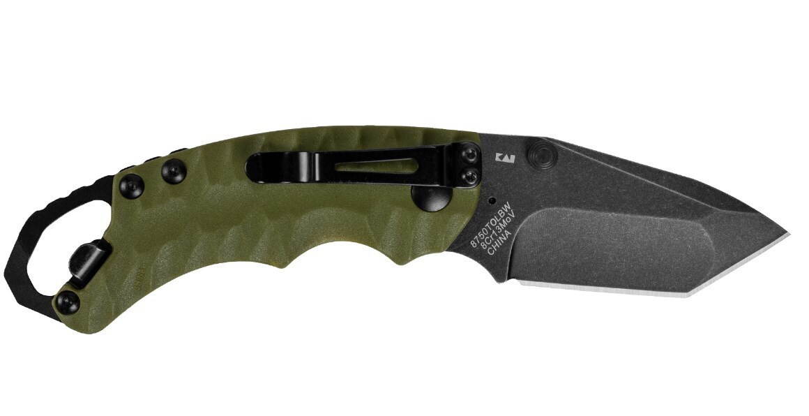 Kershaw Shuffle II - Tanto, Olive, BlackWash Model 8750TOLBW カーショー シャッフル ２ タントー ブラックウォッシュ ODグリーン_画像4