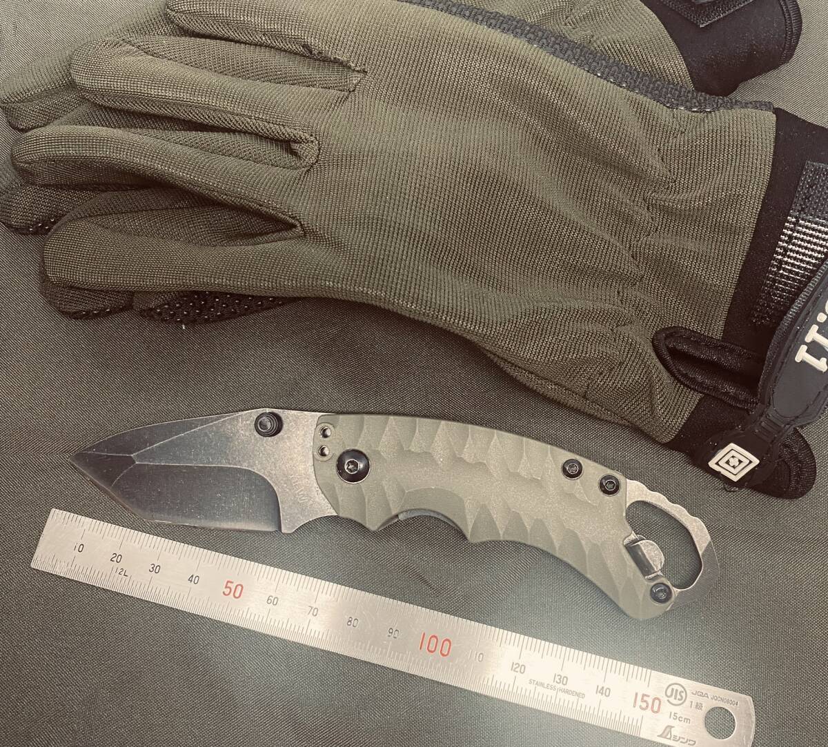 Kershaw Shuffle II - Tanto, Olive, BlackWash Model 8750TOLBW カーショー シャッフル ２ タントー ブラックウォッシュ ODグリーン_画像1