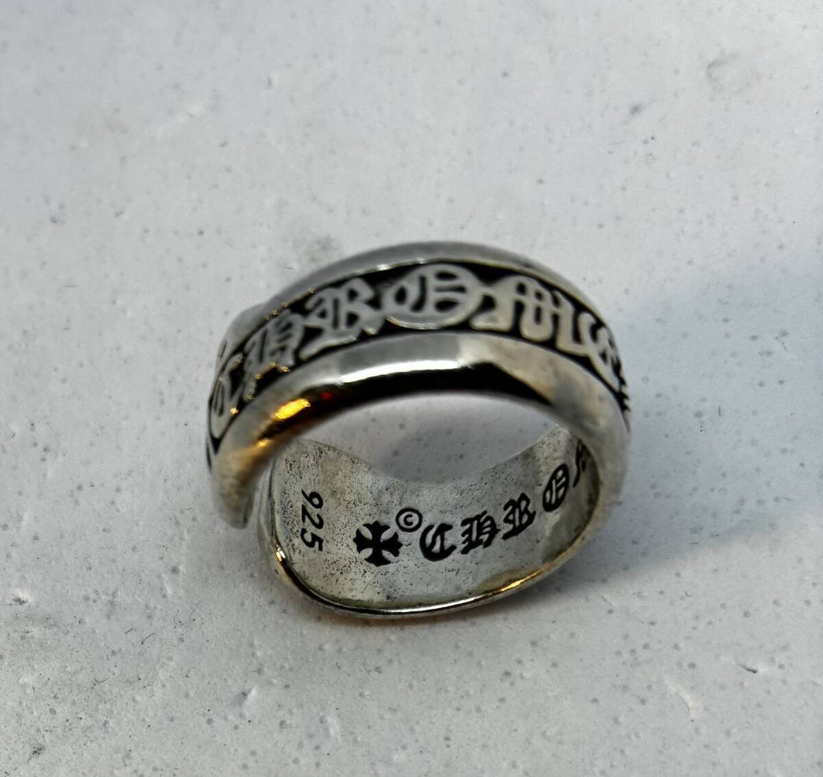 CHROME HEARTS SCROLL RING SMALL LABEL RING　スクロールリング US7号 日本15号　※本商品はクロムハーツではありません_画像10