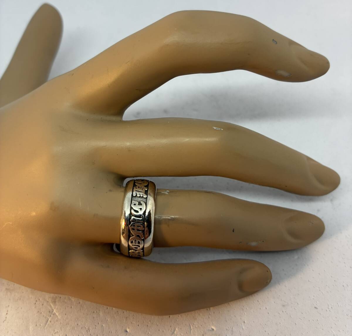 CHROME HEARTS SCROLL RING SMALL LABEL RING　スクロールリング US7号 日本15号　※本商品はクロムハーツではありません_画像3