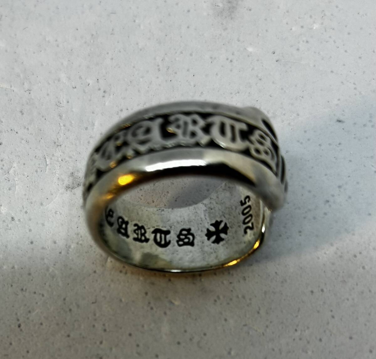 CHROME HEARTS SCROLL RING SMALL LABEL RING　スクロールリング US7号 日本15号　※本商品はクロムハーツではありません_画像9