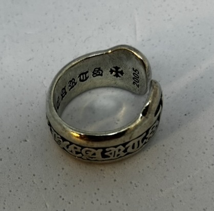 CHROME HEARTS SCROLL RING SMALL LABEL RING　スクロールリング US7号 日本15号　※本商品はクロムハーツではありません_画像8