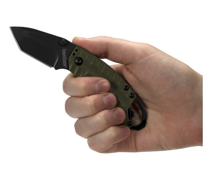 Kershaw Shuffle II - Tanto, Olive, BlackWash Model 8750TOLBW カーショー シャッフル ２ タントー ブラックウォッシュ ODグリーン_画像2