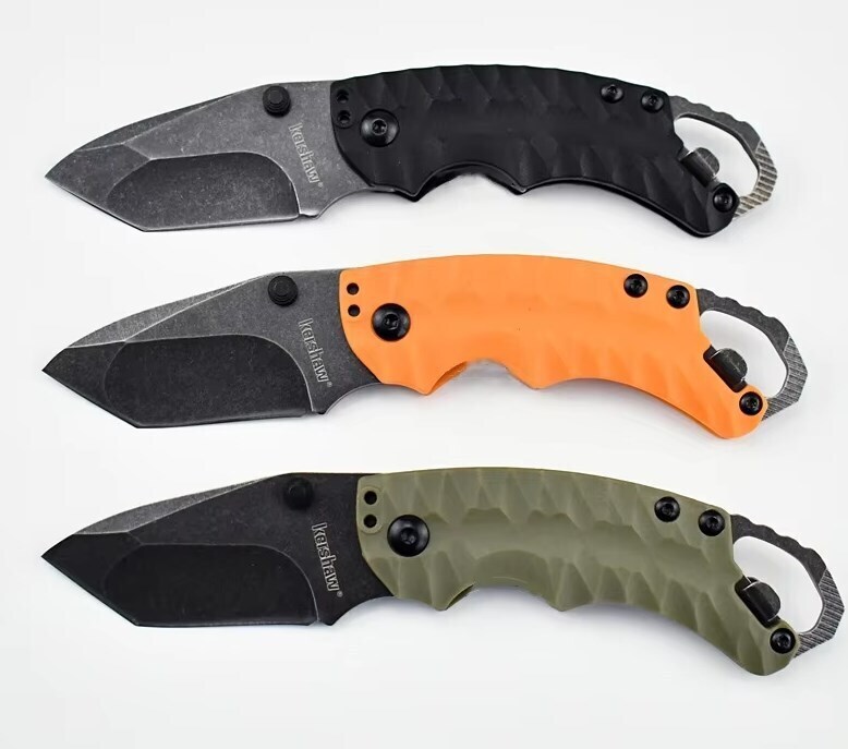 Kershaw Shuffle II - Tanto, Olive, BlackWash Model 8750TOLBW カーショー シャッフル ２ タントー ブラックウォッシュ ODグリーン_画像10