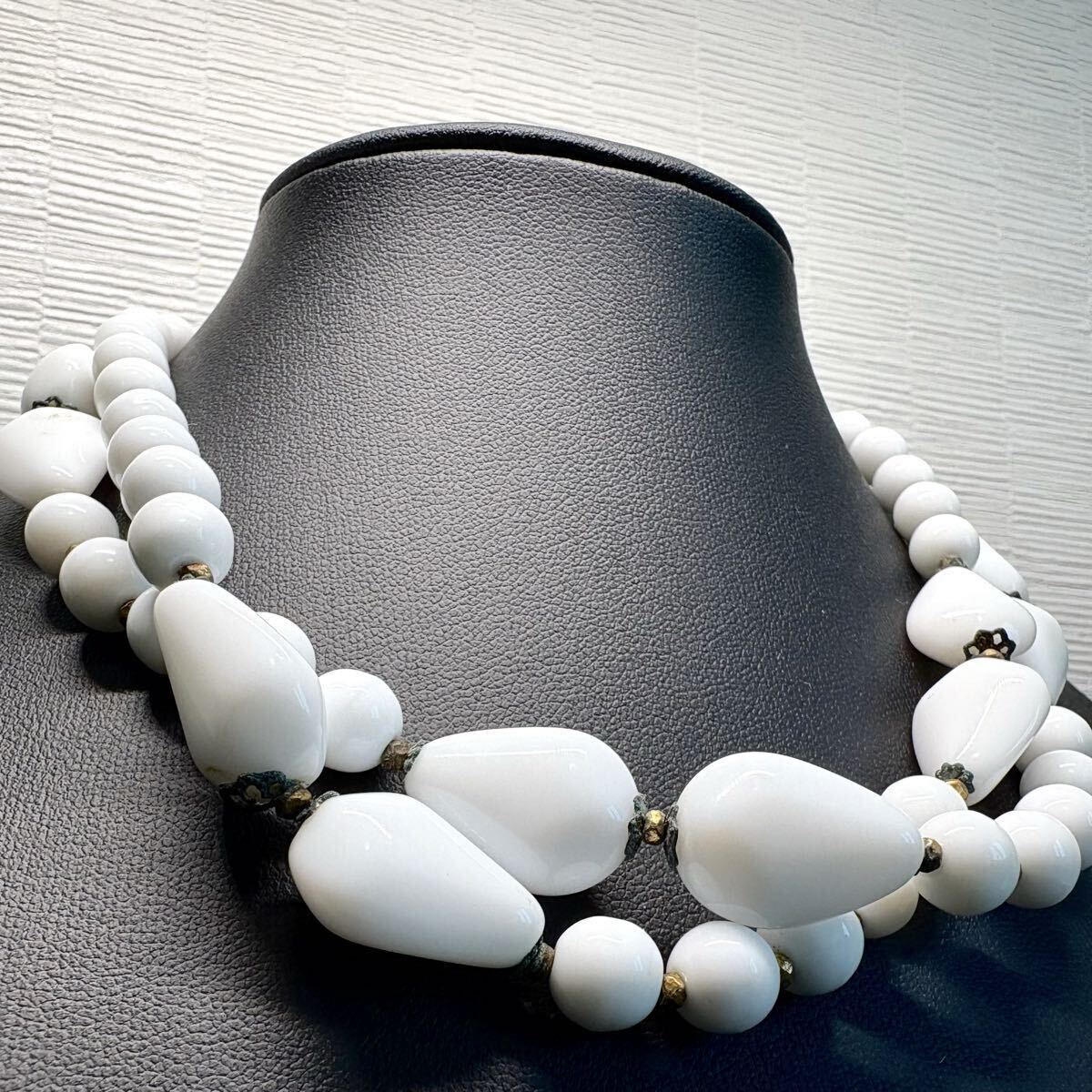 【極美品】MIRIAM HASKELLミリアムハスケル ネックレス チョーカー大ぶり カラーストーン 超ロング ヴィンテージ コスチュームジュエリー_画像2