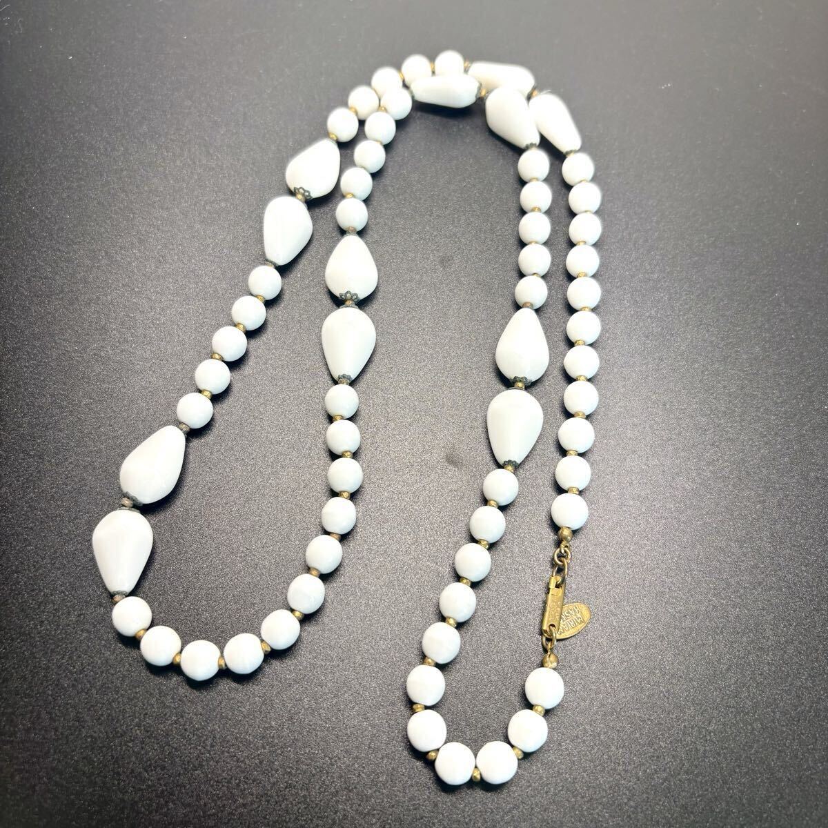 【極美品】MIRIAM HASKELLミリアムハスケル ネックレス チョーカー大ぶり カラーストーン 超ロング ヴィンテージ コスチュームジュエリー_画像3