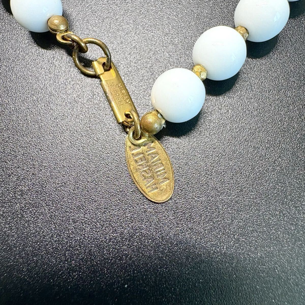 【極美品】MIRIAM HASKELLミリアムハスケル ネックレス チョーカー大ぶり カラーストーン 超ロング ヴィンテージ コスチュームジュエリー_画像6