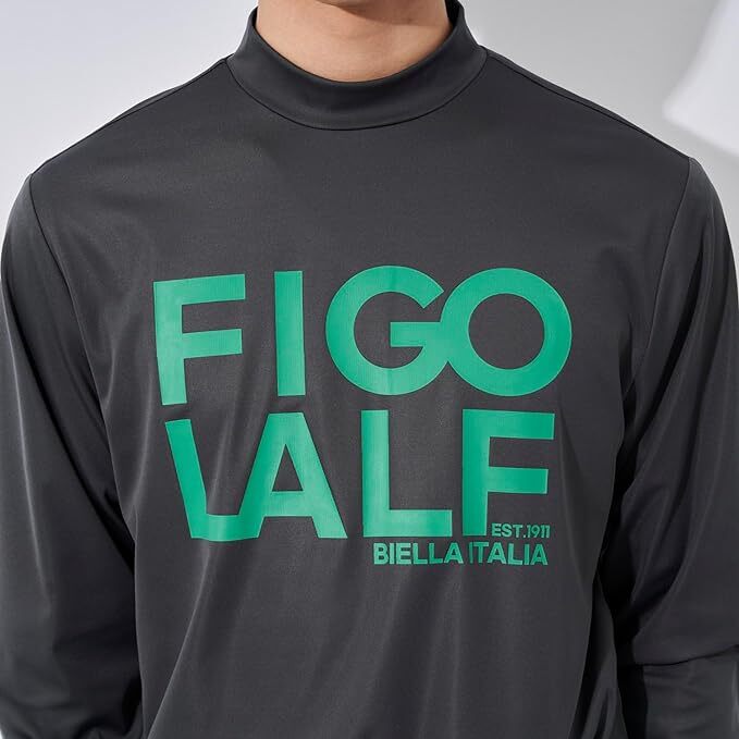 新品 フィラ ゴルフ モックネック 長袖 シャツ Mサイズ ダークグレー 783-540 吸汗速乾 UVカット 税込9,350円 ゴルフウェア 783540_画像4