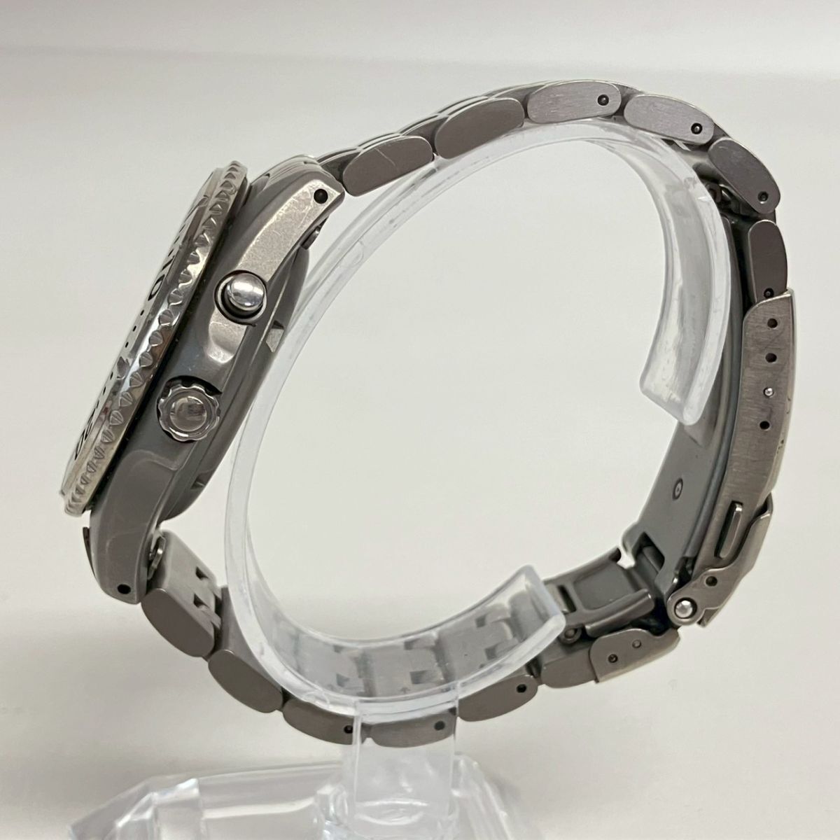 T057-I71-1538◎ SEIKO セイコー メンズ腕時計 SCUBA 5M63-0B40 オートクォーツ KINETIC 回転ベゼル ラウンド デイデイト 稼働 KA_画像7