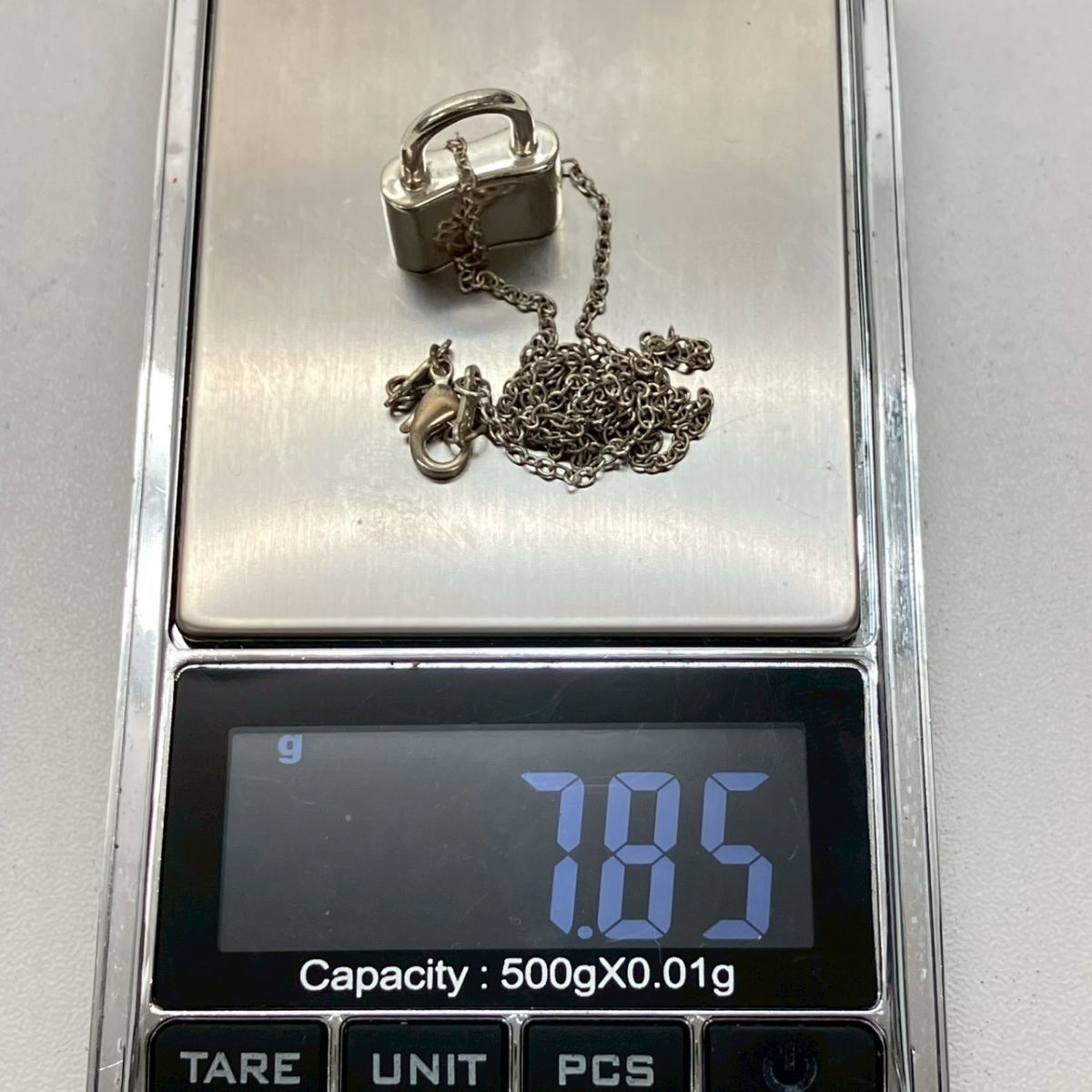 U037-CH15-1292★ TIFFANY&Co. ティファニー アクセサリー ネックレス 1837 カナデ 南京錠 シルバー 925 シルバーアクセサリー 袋付き KA_画像3