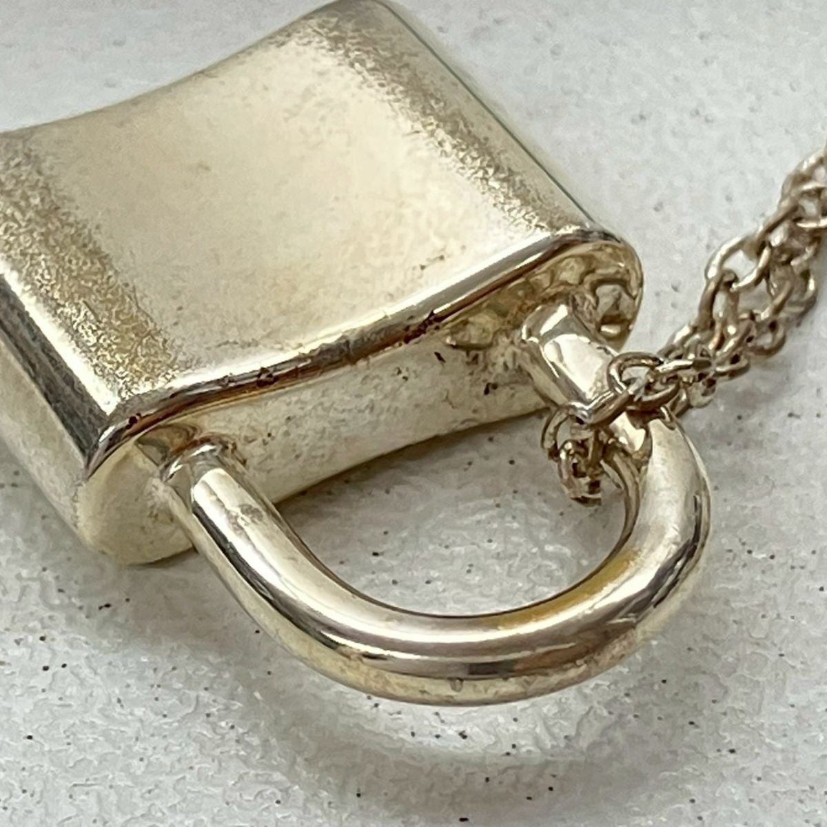 U037-CH15-1292★ TIFFANY&Co. ティファニー アクセサリー ネックレス 1837 カナデ 南京錠 シルバー 925 シルバーアクセサリー 袋付き KA_画像7