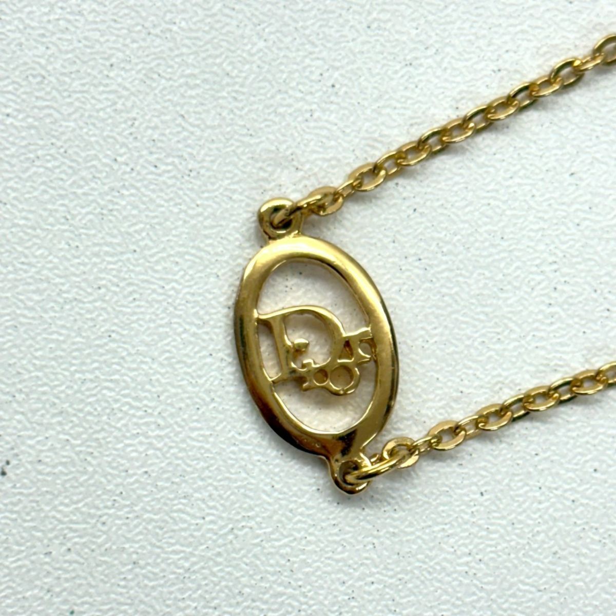 U320-K44-8427★ Christian Dior クリスチャン・ディオール アクセサリー ブレスレット ロゴ オーバル ゴールドカラー KA_画像3