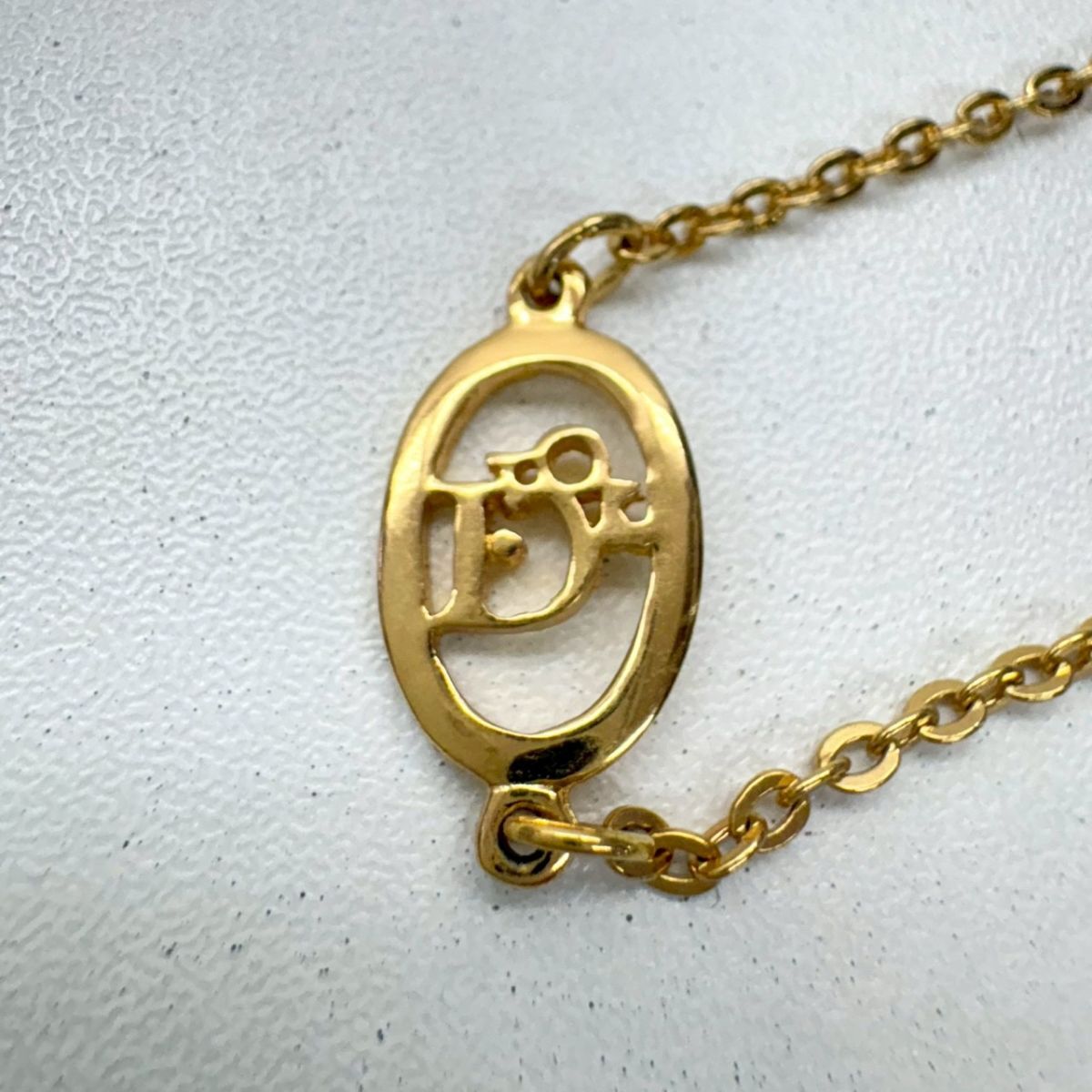 U320-K44-8427★ Christian Dior クリスチャン・ディオール アクセサリー ブレスレット ロゴ オーバル ゴールドカラー KA_画像7