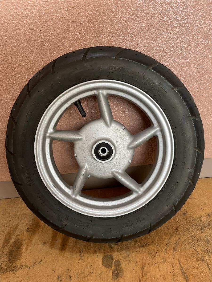 ヤマハ 4スト ビーノ SA37J フロントホイール ホイール ブレーキ ドラム ブレーキパネル シュー SA26J_画像1