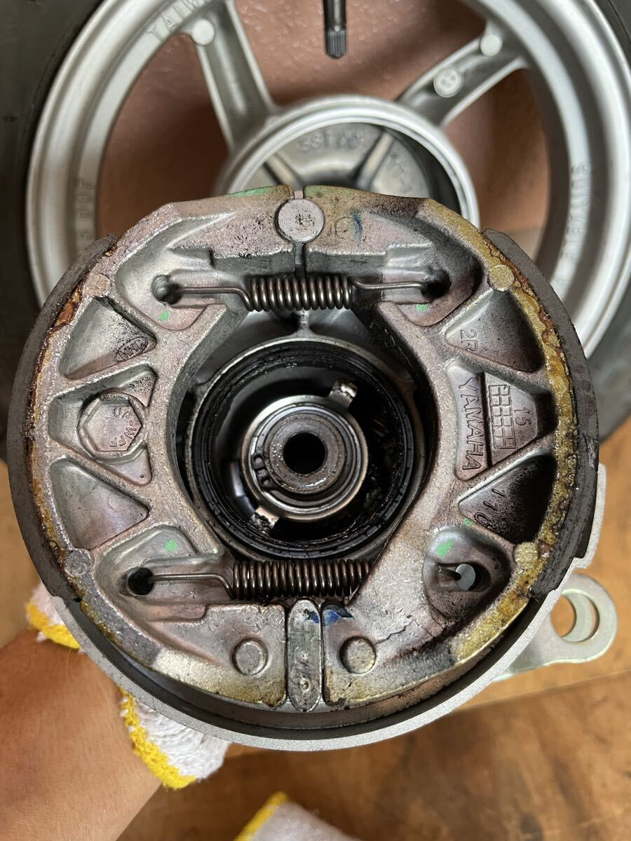 ヤマハ 4スト ビーノ SA37J フロントホイール ホイール ブレーキ ドラム ブレーキパネル シュー SA26J_画像6