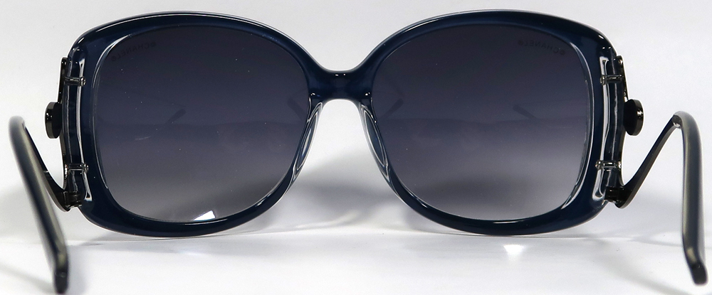 CHANEL, サングラス,ブルー系, 中古_画像4
