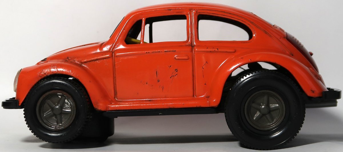  Aoshin, Volkswagen, жестяная пластина, красный, сделано в Японии, б/у, неисправность 