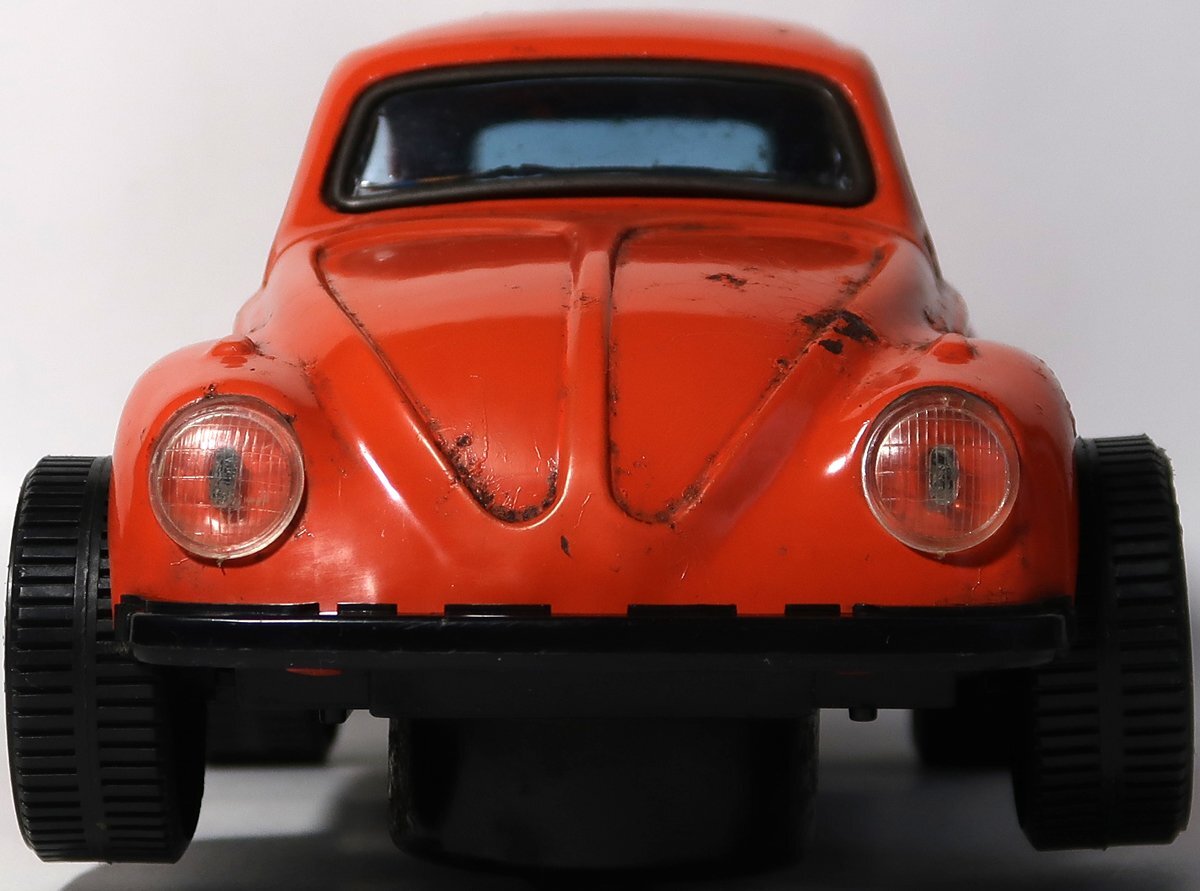  Aoshin, Volkswagen, жестяная пластина, красный, сделано в Японии, б/у, неисправность 