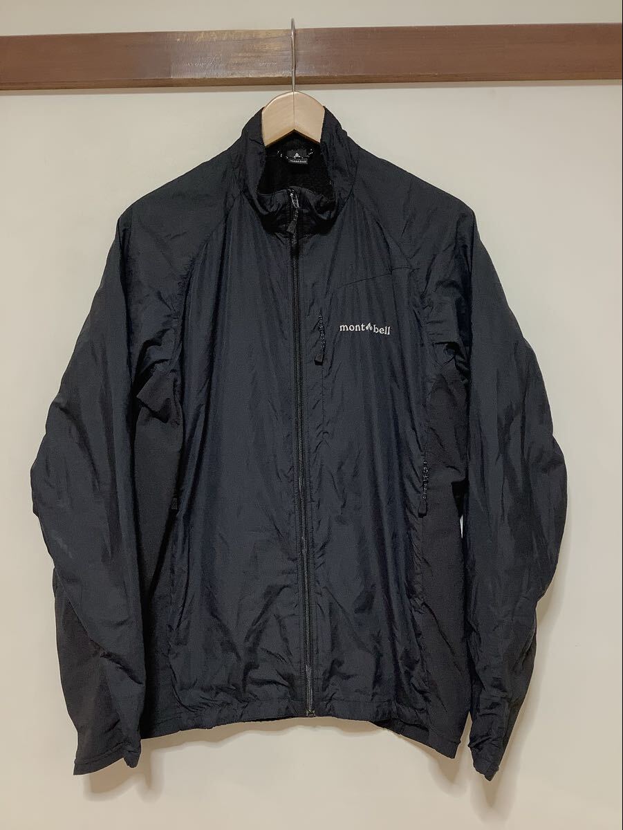 く1794 mont-bell モンベル ライトシェルジャケット M ナイロンジャケット 1106643 ブラック CLIMAPLUS MESH メンズ_画像1