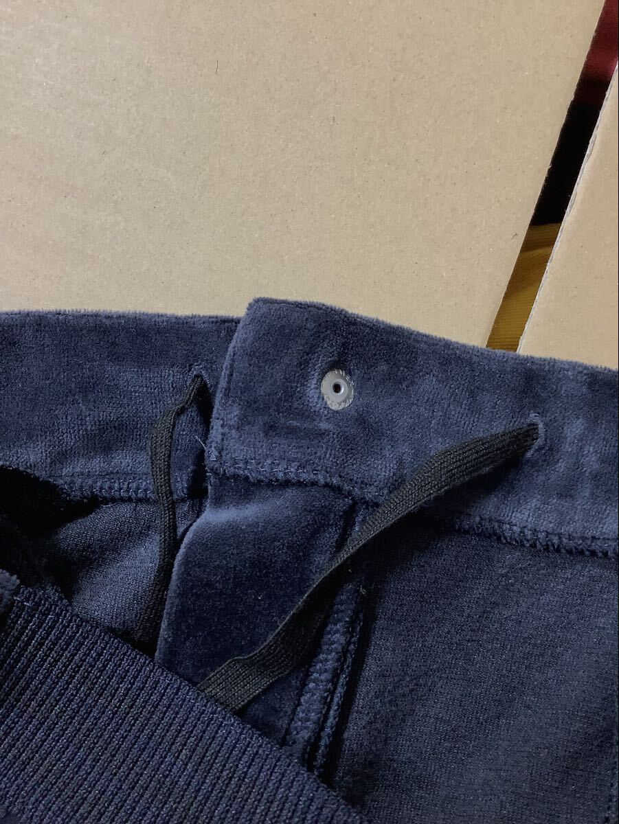 ち1762 adidas アディダス ベロア 上下セット セットアップ O ブラック系 ロゴ刺繍_画像9