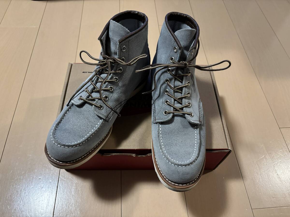 RED WING レッドウィング 8800 6-inch Classic Moc ダスティブルー「アビリーン」ラフアウト 9D ★美品★_画像1