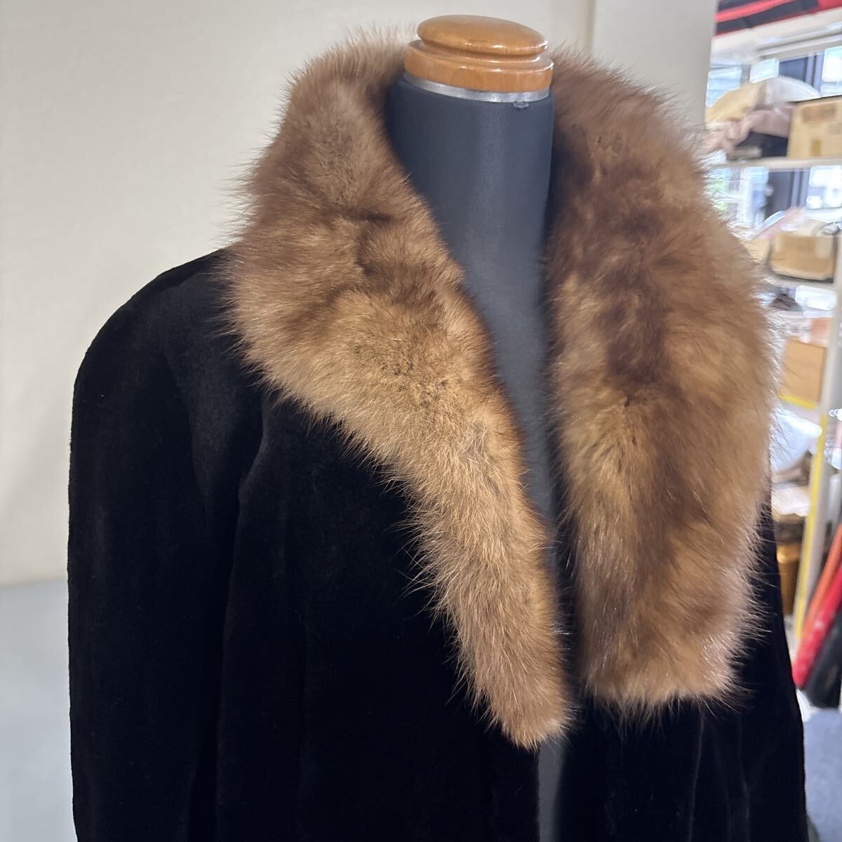 ★3 毛皮 ロングコート ミンク サガミンク_画像3