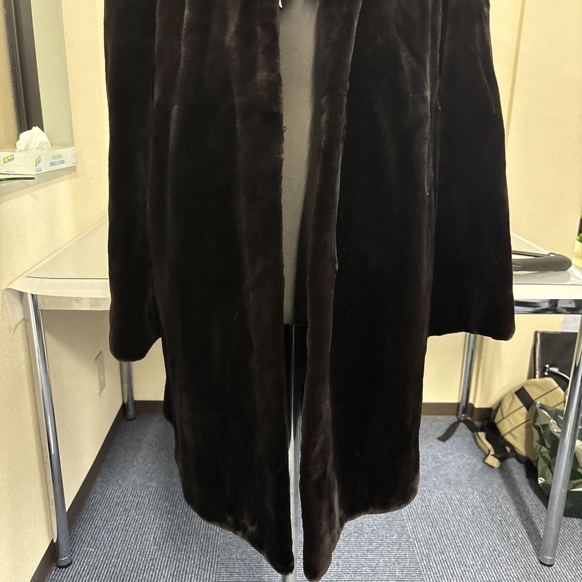 ★3 毛皮 ロングコート ミンク サガミンク_画像4