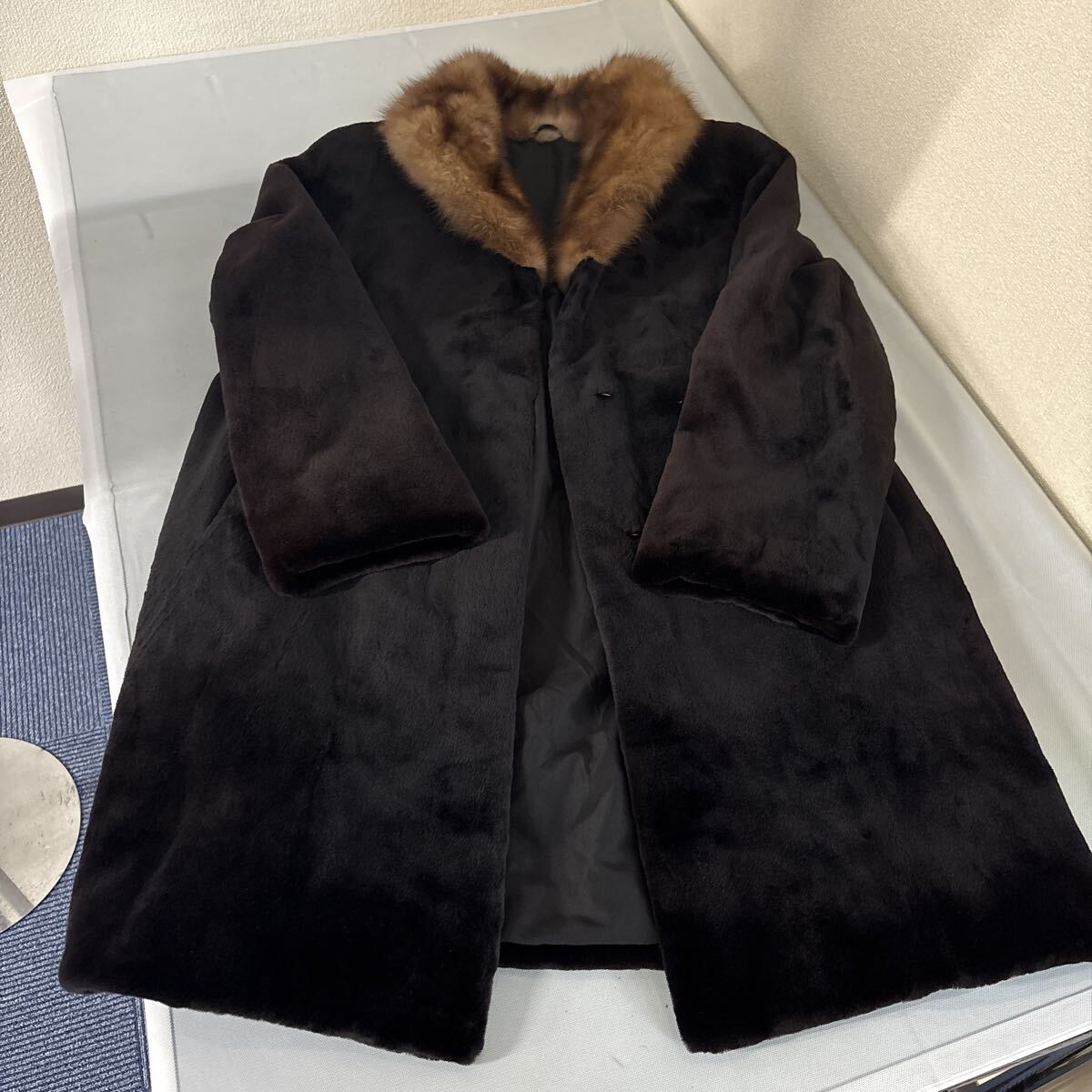 ★3 毛皮 ロングコート ミンク サガミンク_画像6