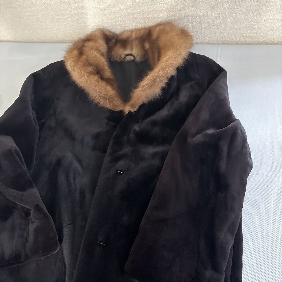★3 毛皮 ロングコート ミンク サガミンク_画像9