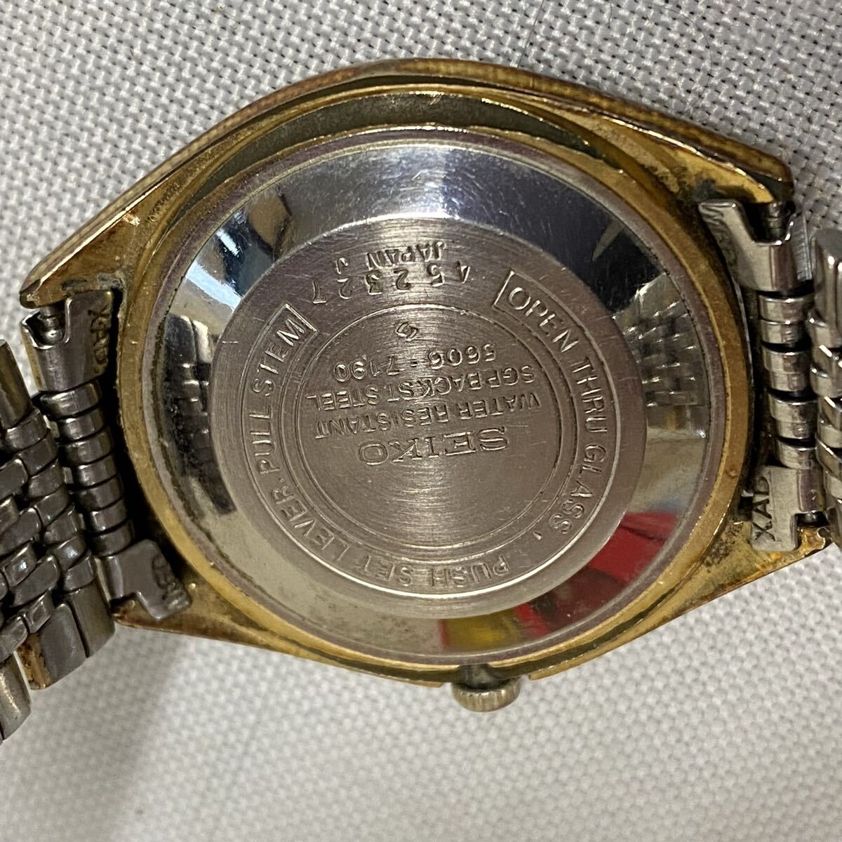 ▲232 SEIKO セイコー 腕時計 ロードマチック 5606-7190 自動巻き ゴールド_画像5