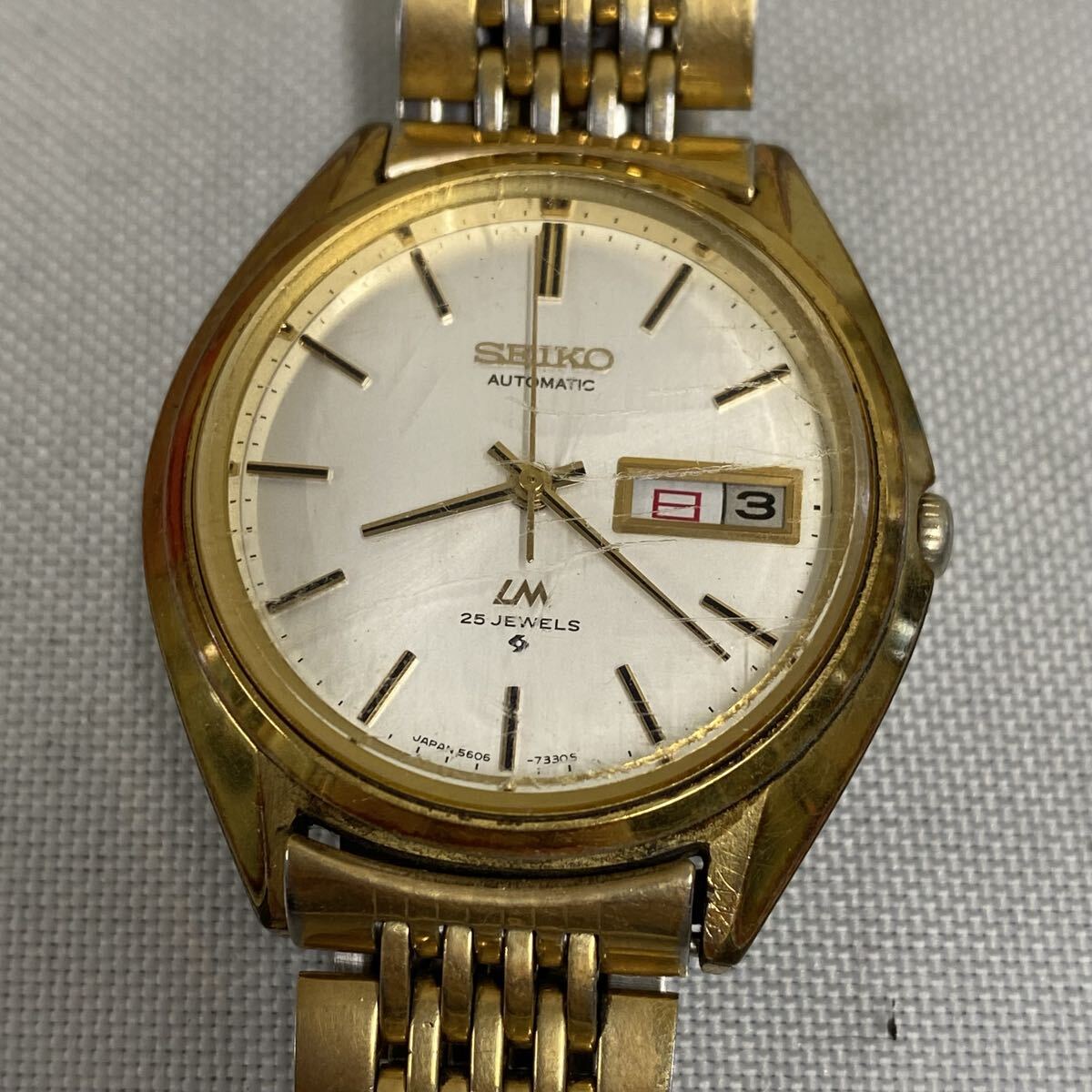 ▲232 SEIKO セイコー 腕時計 ロードマチック 5606-7190 自動巻き ゴールド_画像6