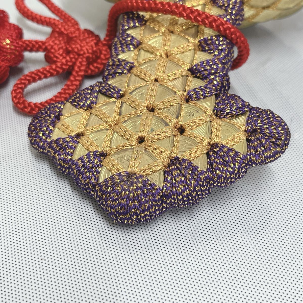 打ち出の小槌 五円玉 コイン手芸 飾り 全長約25cm_画像4