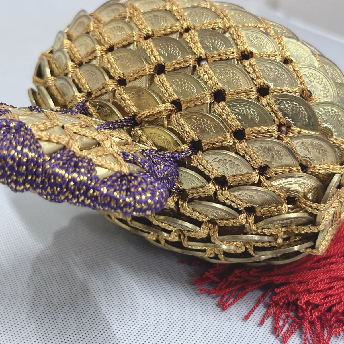 打ち出の小槌 五円玉 コイン手芸 飾り 全長約25cm_画像5
