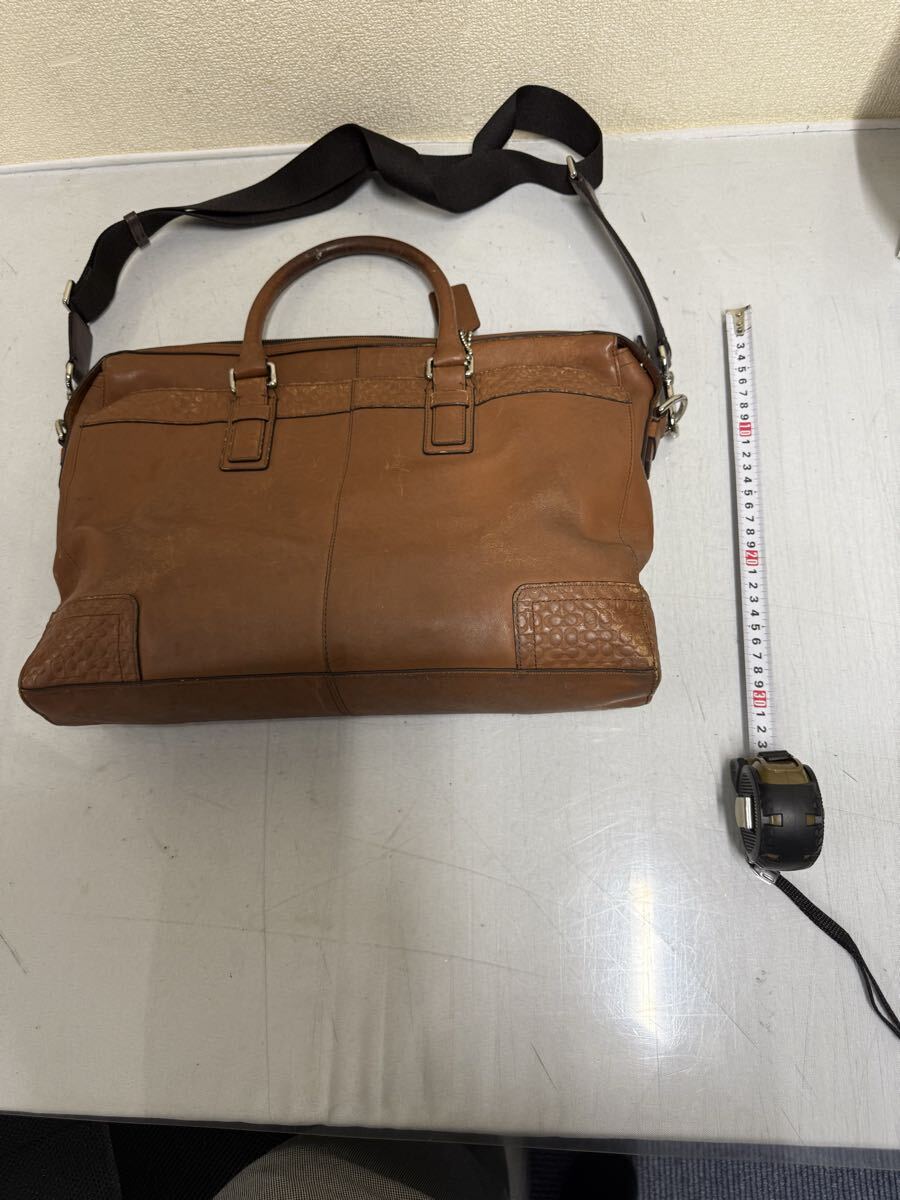 ∞56 コーチ　シグネチャー グラム レザー 2WAY ブリーフケース ブラウン　ビジネスバッグ　 COACH 本革　 ブラウン_画像10
