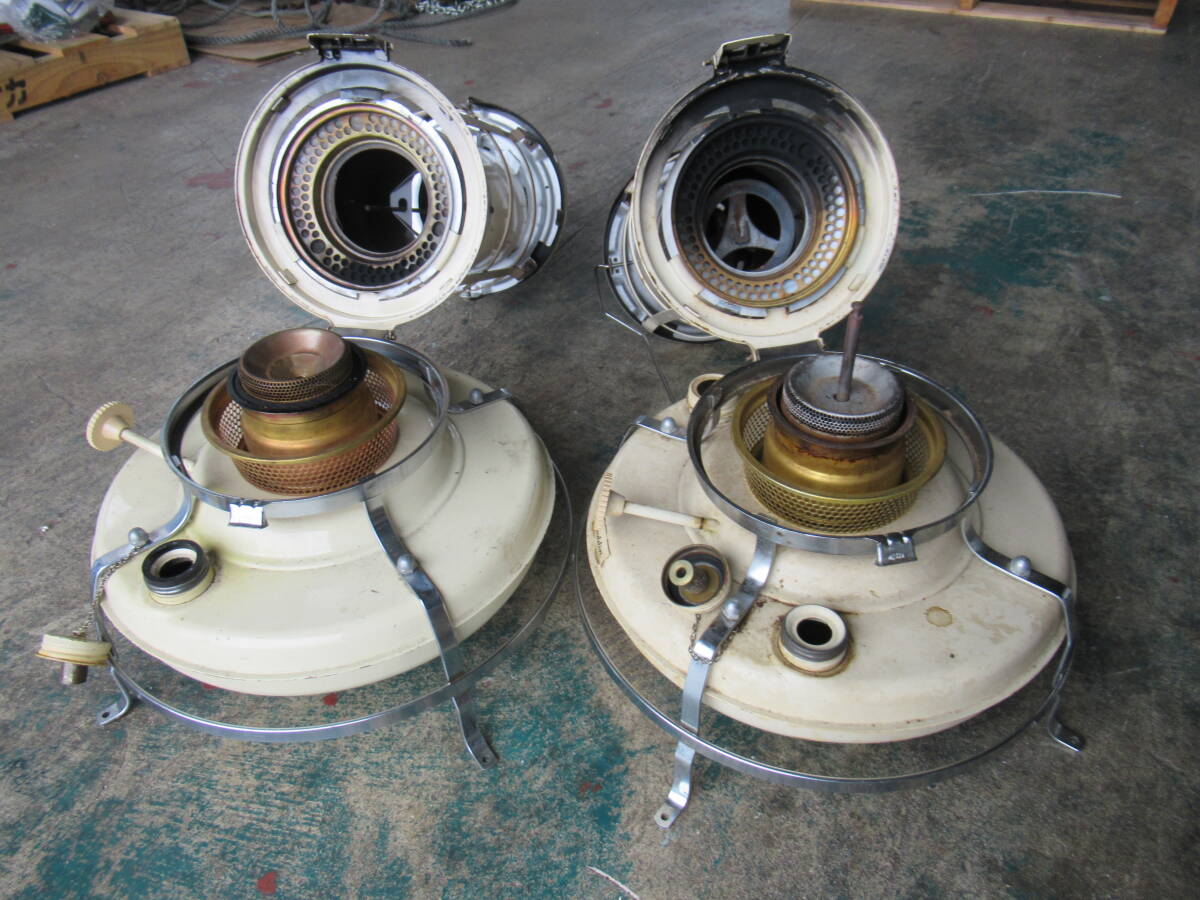 デラックス ブルーフレーム ヒーター 2セット P250052 P320051 アラジン イングランド製 aladdin 中古 福山通運営業所どめ ストーブ 灯油_画像7