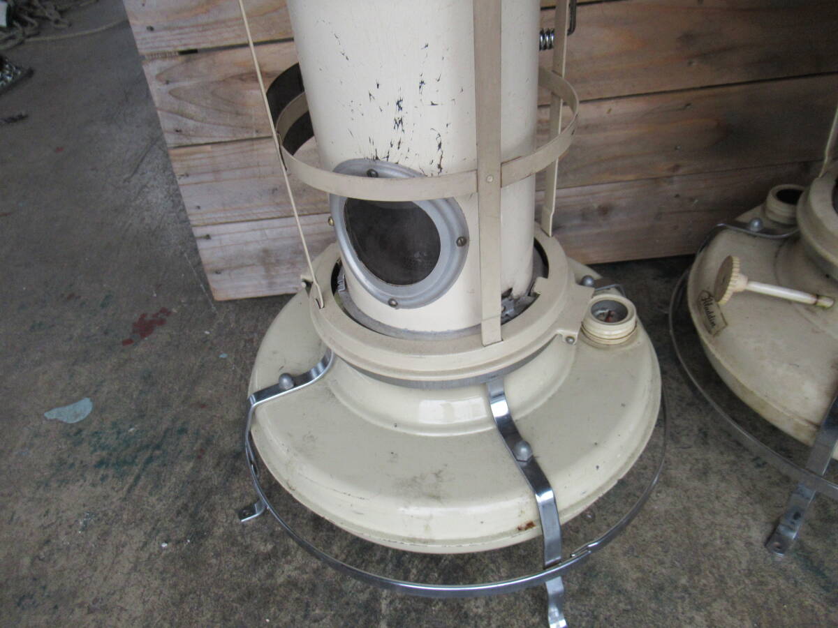 デラックス ブルーフレーム ヒーター 2セット P250052 P320051 アラジン イングランド製 aladdin 中古 福山通運営業所どめ ストーブ 灯油_画像10