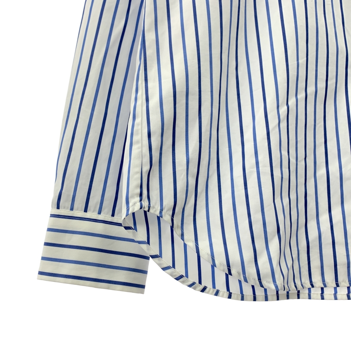 DRIES VAN NOTEN / ドリスヴァンノッテン コットン ストライプ ビッグカラー シャツ ブラウス_画像3