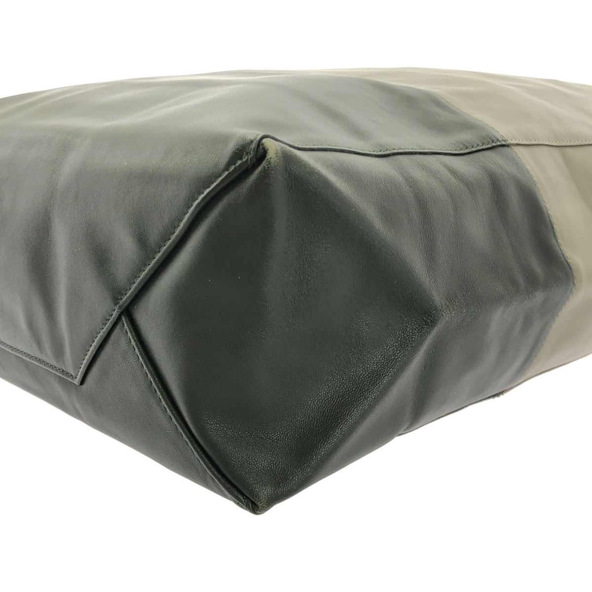 CELINE / セリーヌ by Phoebe Philo フィービー / ホリゾンタルカバ バイカラー トートバッグ_画像6