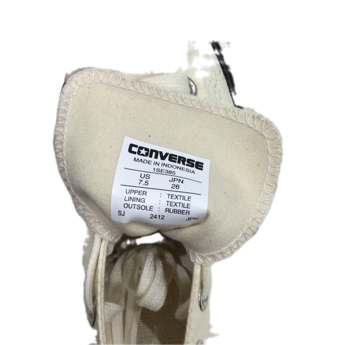 【CONVERSE コンバース】1SE385 ALL STAR LGCY OX レガシー ローカットスニーカー 26cm アイボリー キャンバス 2510oki M_画像8