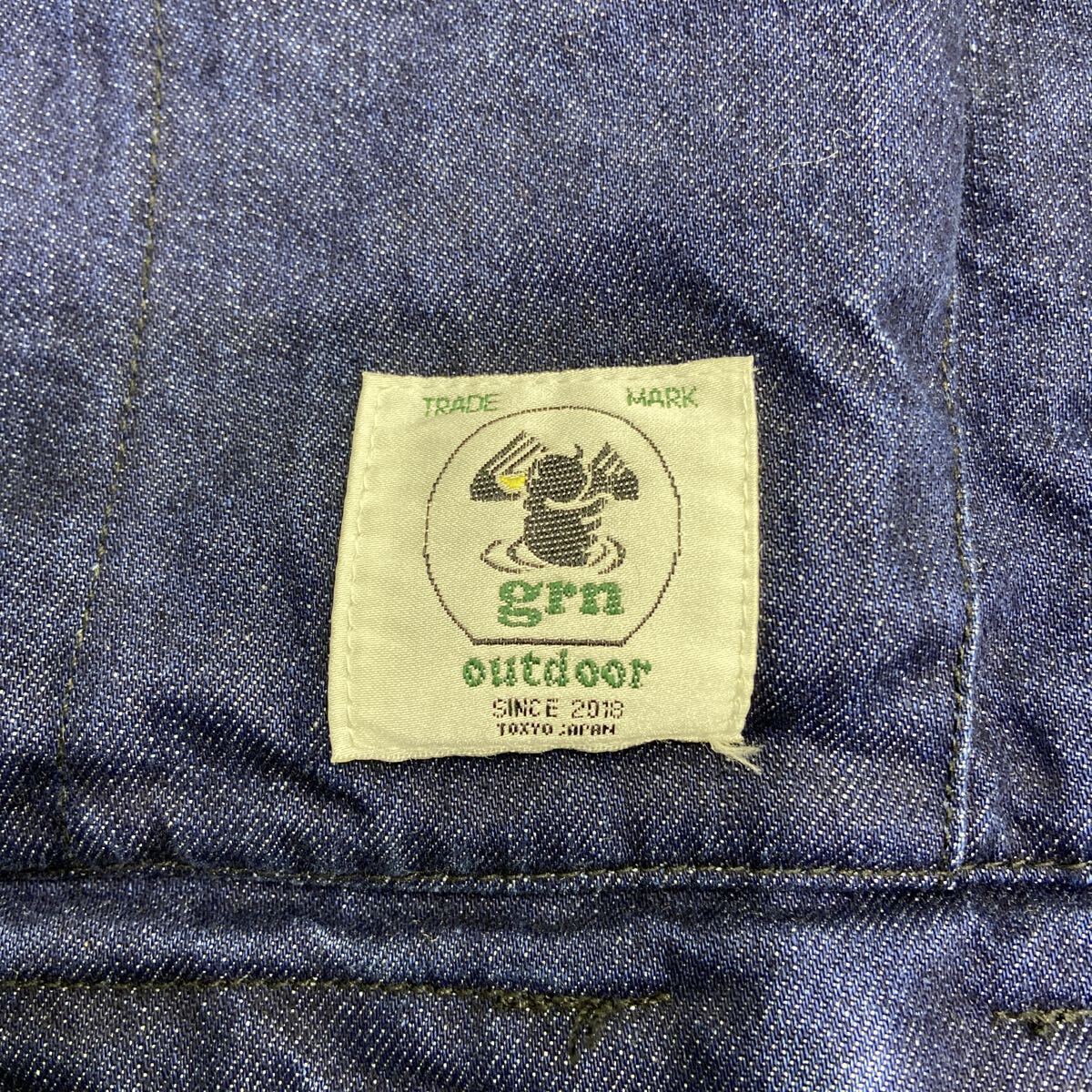 【grn ジーアールエヌ】GO201QZ ジャケット HIASOBI インディゴ XLサイズ コットン フーディ 2510oki t_画像5