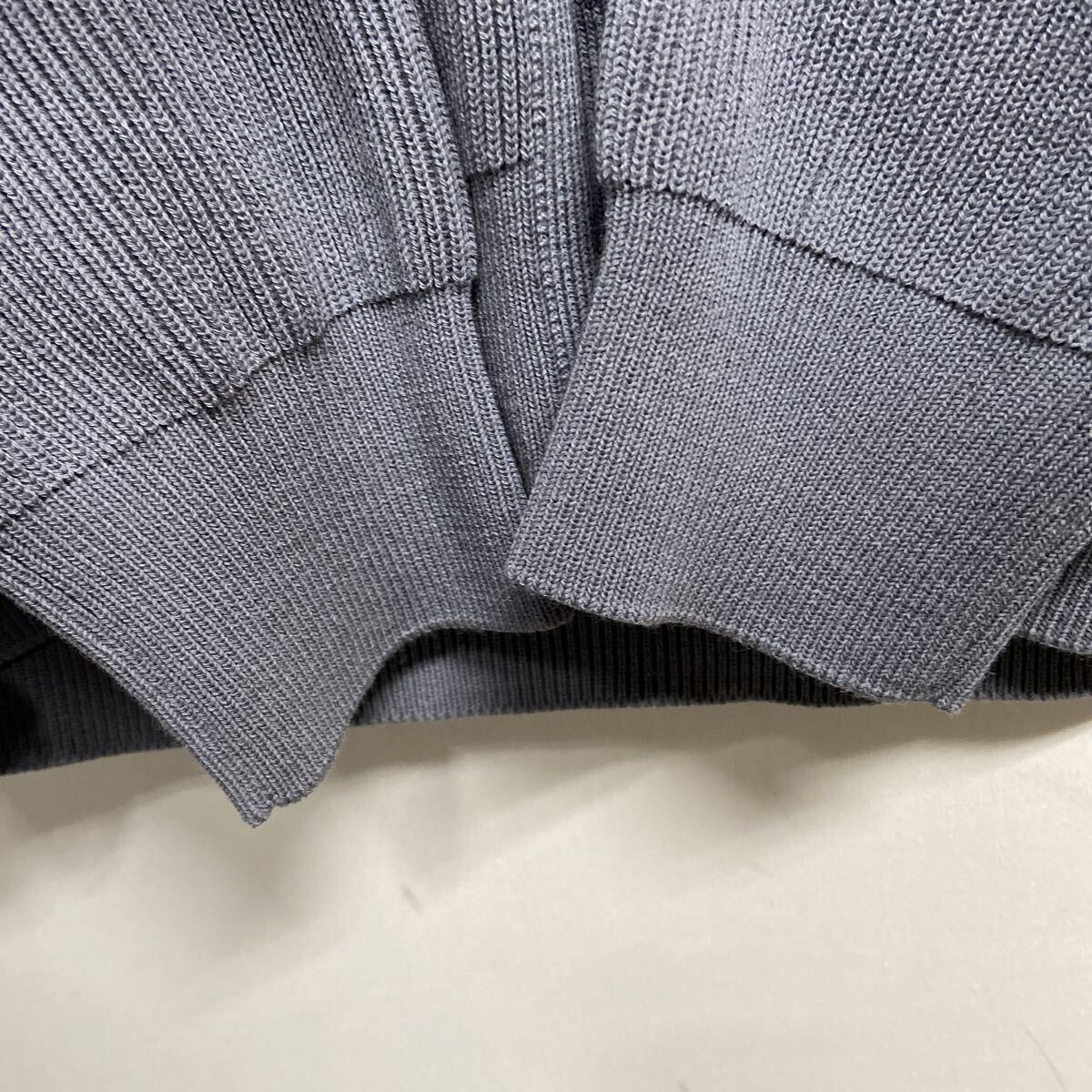 【BATONER バトナー】シグネチャーリブVネックカーディガン グレー 日本製 2510oki h_画像6